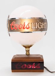 Vintage Coors Light Globe Lamp *lights Up*