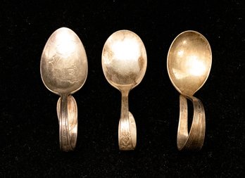 WM Rogers IS, National Silver Co. And Unmarked Finger Spoons