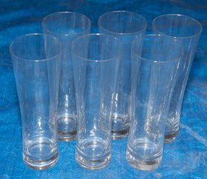 Crate&Barrel Tall Draft Beer Glasses (6)