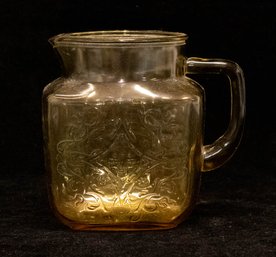 Federal Glass Madrid Yellow Juice Pitcher