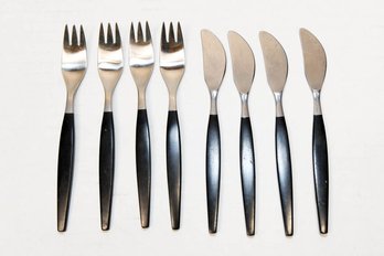 Vintage Blacks Sense Stainless  Knives And Forks Sweden