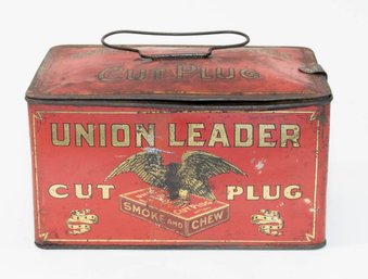 Circa. 1900-1925 Union Leader Cut Plug Tobacco Tin