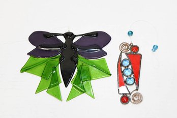 Stained Glass Butterfly And Whimsy Window Hangings