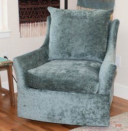 Massoud Etta Swivel Chair 1993 In Finn Serene Green