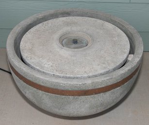 Campania FT-396 El Sol Copper Banded Fountain With Pump In Alpine Stone