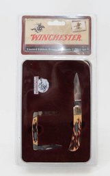2004 Winchester Limited Edition Ersatz Stag 2 Pc Knife Set New In Package