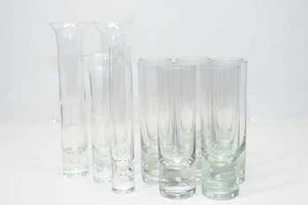 Lot Of Bubble Cylinder Vases