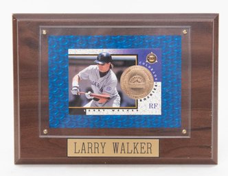 Colorado Rockies Larry Waker Pinnacle Mint Framed Trading Card
