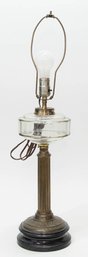 Antique British  Electrified Duplex Oil Lamp