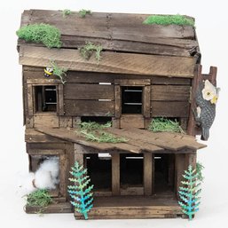 Rustic Handcrafted Owl Birdhouse
