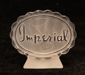 Imperial Frosted Glass Display Sign