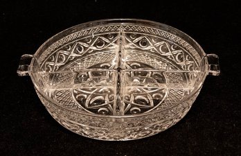 Imperial Glass Cape Cod Divided Relish Dish