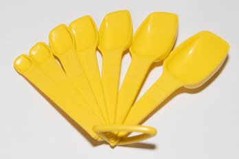 Vintage Yellow Tupperware Measuring Spoons