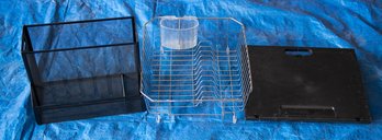 Dish Drying Rack Wire Desk Organizer And Lap Desk