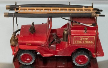 1940s Al-Toy Jeep Willys Fire Truck Die Cast