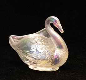 Fenton Opalescent Swan Vase