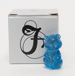 2.75' Fenton Misty Blue Small Bear With Box