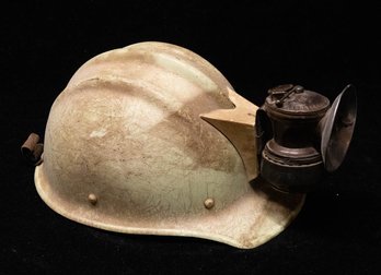 Auto Lite Carbide Lamp Miners Helmet