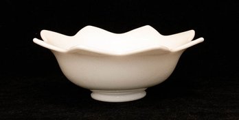 Fenton Milk Glass White Lotus Bowl