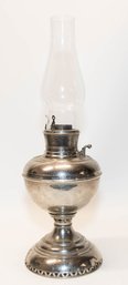 1888 B & H Bradley & Hubbard Nickel Plated Kerosene Lamp