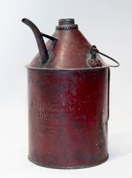 Vintage Red Burlington Route Railroad Oil Can