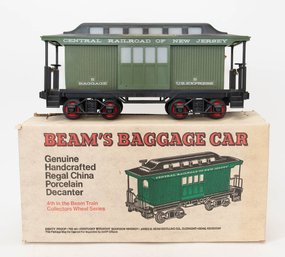 Vintage Jim Beam Central Railroad Of New Jersey Baggage Car Decanter In Original Box (empty)