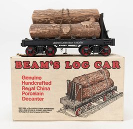 1984 Jim Beam's Log Car Whiskey Decanter In Original Box (empty)