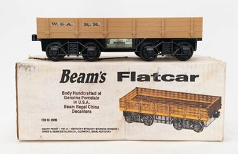 1987 Jim Beam's Flatcar Whiskey Decanter In Original Box (empty)