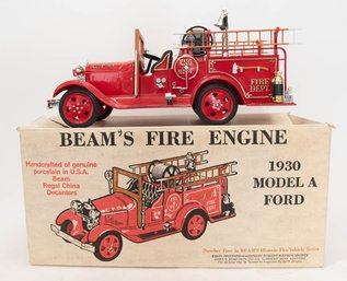 1983 Jim Beam's Fire Engine 1930 Model A Ford No.4 Decanter In Original Box (empty)