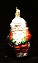 Hand Blown Glass Astronaut Santa Ornament