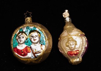 Hand Blown Glass Portrait Ornaments
