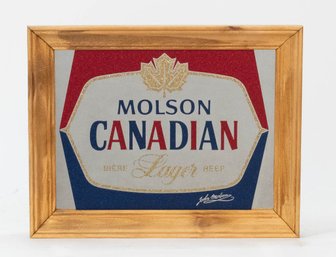 Molson Canadian Lager Mirrored Bar Sign