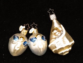 Hand Blown Glass Baby And Angels Ornaments