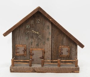 Rustic A Frame Cabin Wall Clock