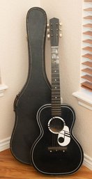 1960s Kay Model K1160 Musical Note Parlor Guitar With Hard Case