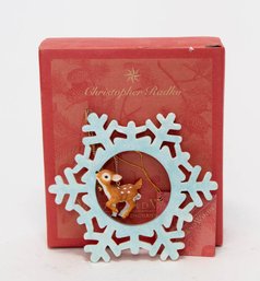 Christopher Radko Woodland Winds Snowflake Ornament #2 New In Box