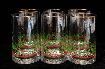 1983 Arby's Christmas Collection Holly Glasses (6)