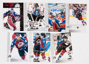 1997 Colorado Avalanche Upper Deck Trading Cards Including Patrick Roy And Claude Lemieux