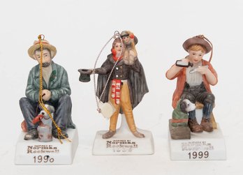 1990s Dave Grossman Ornaments Inspired By Norman Rockwell
