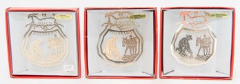 Lot Of 3 Nations Treasures Gold Colorado 24k Gold Finish Brass Ornaments #2