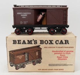 Vintage Jim Beam Hop Aboard Series Box Car Whiskey Decanter In Original Box (empty)