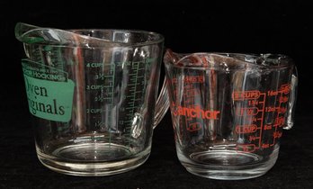 Pyrex And Anchor Hocking Glass Measuring Cups