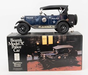 1980s Jim Beam Model A Police Car Whiskey Decanter In Original Box (empty)