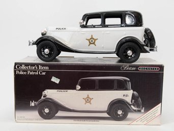 Vintage Jim Beam Police Patrol Car Whiskey Decanter In Original Box (empty)