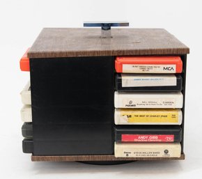 1970s 8 Track Lazy-Susan With Tapes
