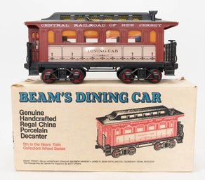 1982 Jim Beam Central Railroad Of New Jersey Dining Car Whiskey Decanter In Original Box (empty)