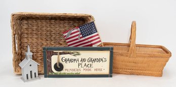 Baskets And Grandma And Grandpa's Place Home Decor