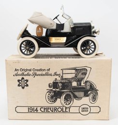 1979 Aesthetic Specialties 1914 Chevy Limited Edition Whiskey Decanter In Original Box (empty)