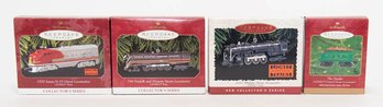 Hallmark Keepsake Ornaments The Tender,746 Norfolk Locomotive, 700E Hudson And 1950 Santa Fe F3 Locomotive