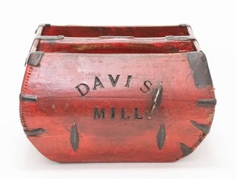 Davis Mill Wooden Grain Bucket